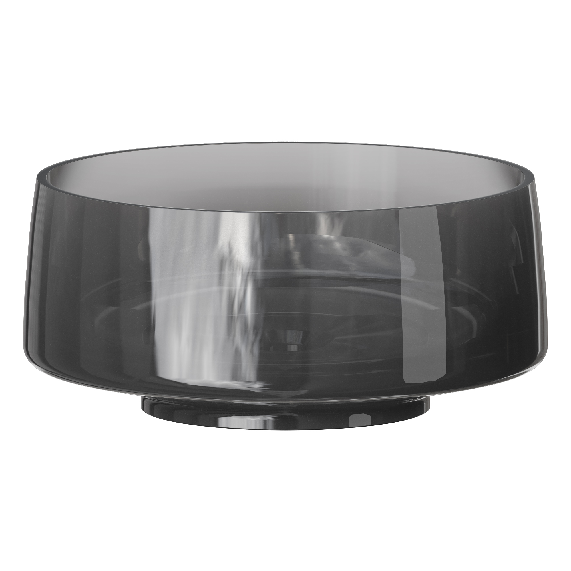 Фото Раковина Boheme Glow 810-G-GR накладная круглая 40 см, Grey (прозрачный серый)