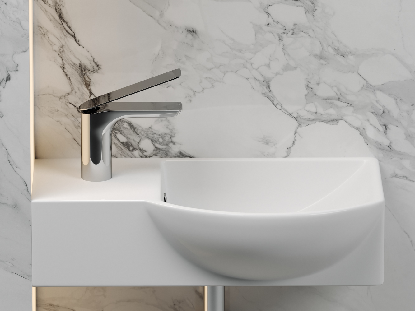 Фото Раковина Ceramicanova Element CN6039R подвесная 40 × 22 × 12 см, белый глянцевый