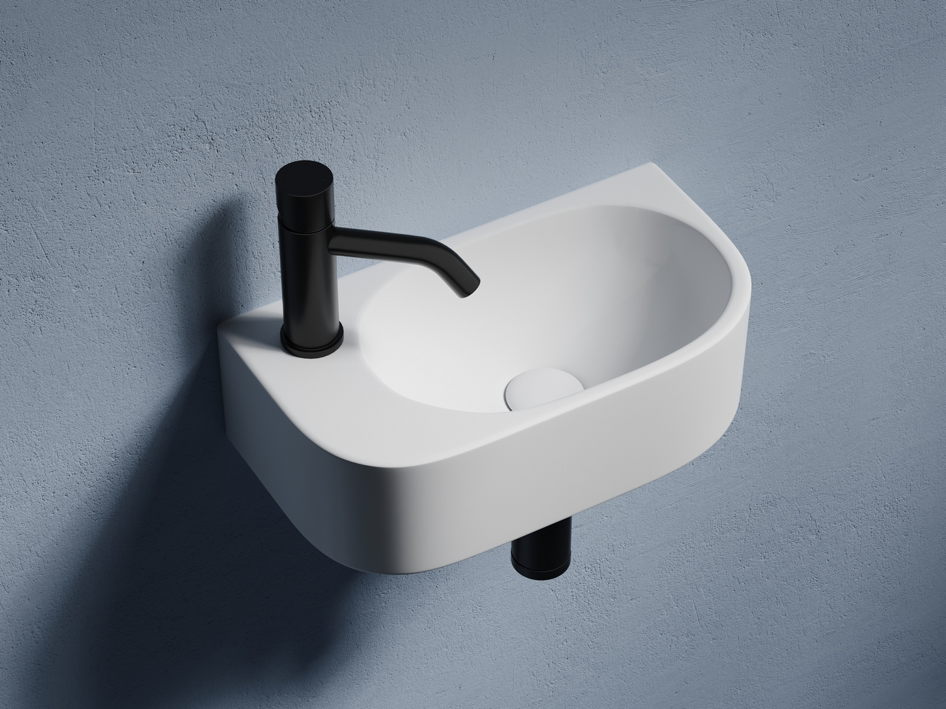 Фото Раковина Ceramicanova Element CN6066R подвесная 40,5 × 22 × 11 см, белый глянцевый