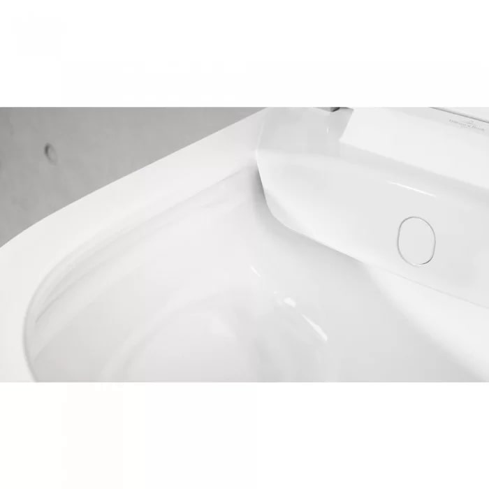Фото Унитаз-биде подвесной Villeroy & Boch Viclean V0E100R1, с сиденьем с микролифтом, белый глянцевый