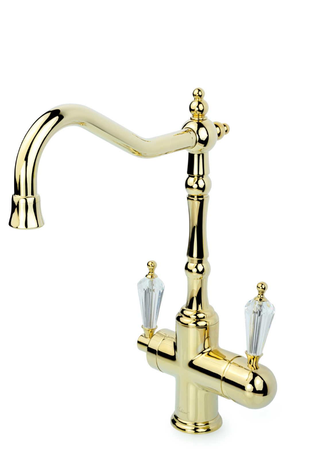 Фото Смеситель для кухни Boheme Tradizionale 112-SW с краном под фильтр золото