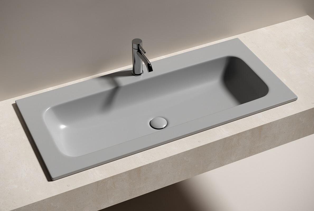 Фото Раковина Ceramicanova Grace CN7013MH мебельная 101 × 45,7 × 13,7 см, антрацит матовый