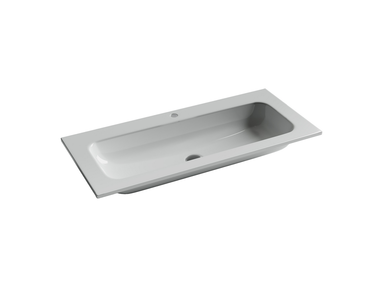 Фото Раковина Ceramicanova Grace CN7013 мебельная 101 × 45,7 × 13,7 см, белый глянцевый