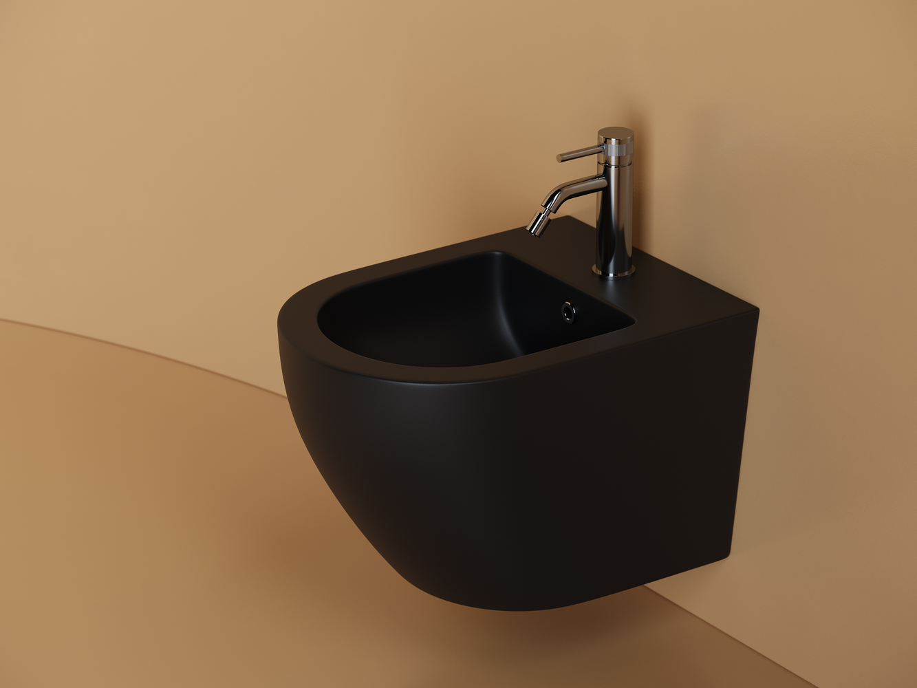 Фото Биде Ceramicanova Uno CN11002MB подвесное, черный матовый
