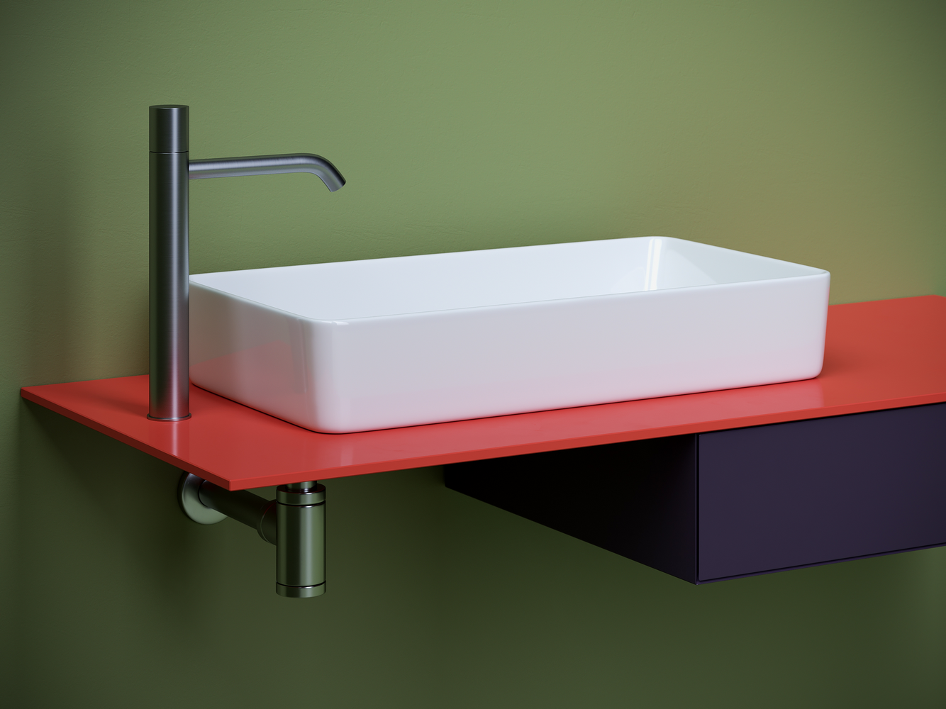 Фото Раковина Ceramicanova Element CN5048 накладная 62 × 34 × 11 см, белый глянцевый