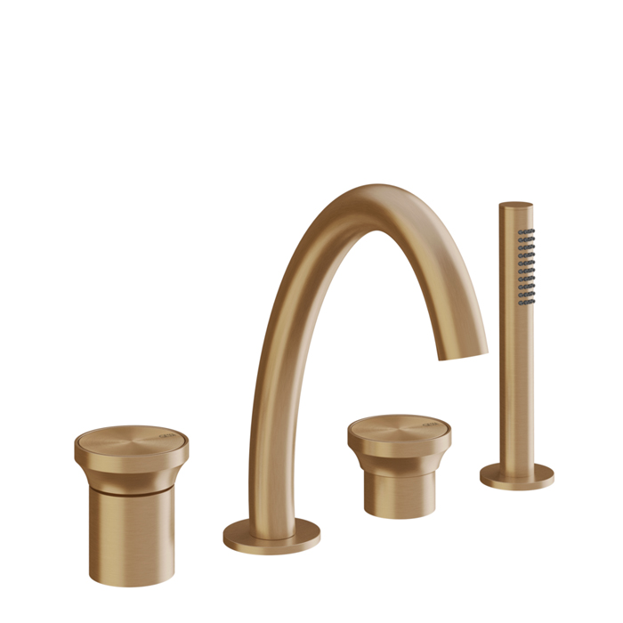 Фото Смеситель Gessi Origini 66037#726 для ванны, бронза браш pvd