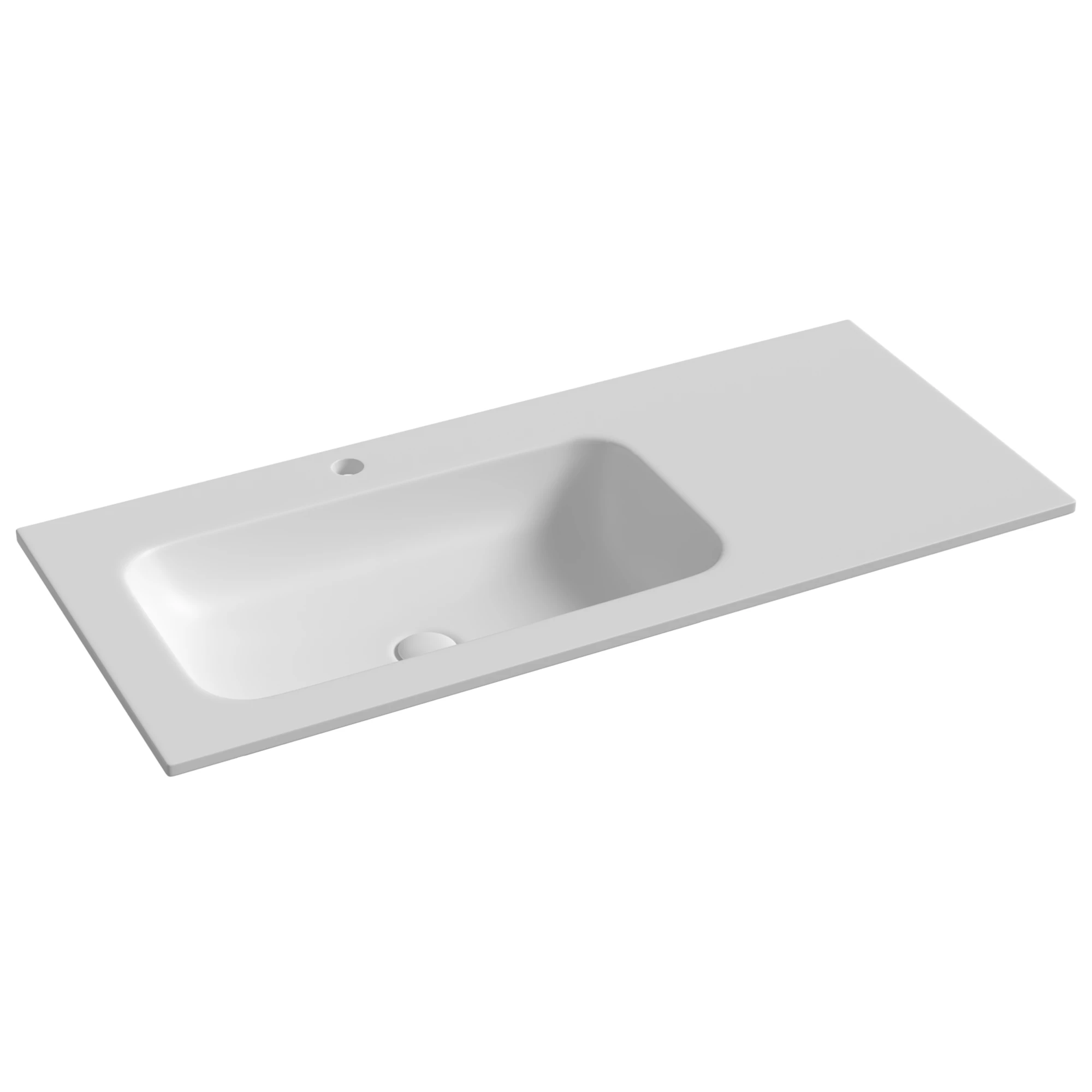 Фото Раковина Ceramicanova Grace CN7014MW мебельная 101 × 45,7 × 13,7 см, белый матовый