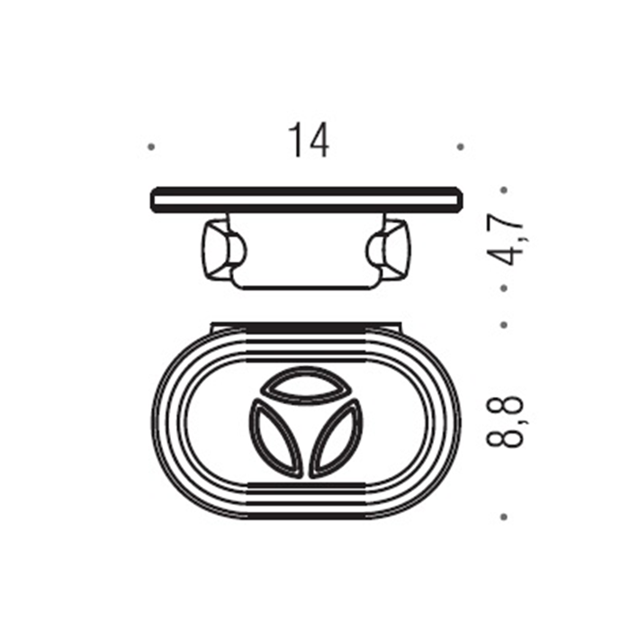 Фото Мыльница Colombo Road B8001.CR-VAN подвесная хром глянец/стекло матовое