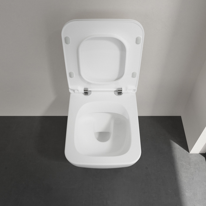 Фото Унитаз подвесной Villeroy & Boch Venticello 4611RLR1, безободковый, с сиденьем с микролифтом, белый глянцевый