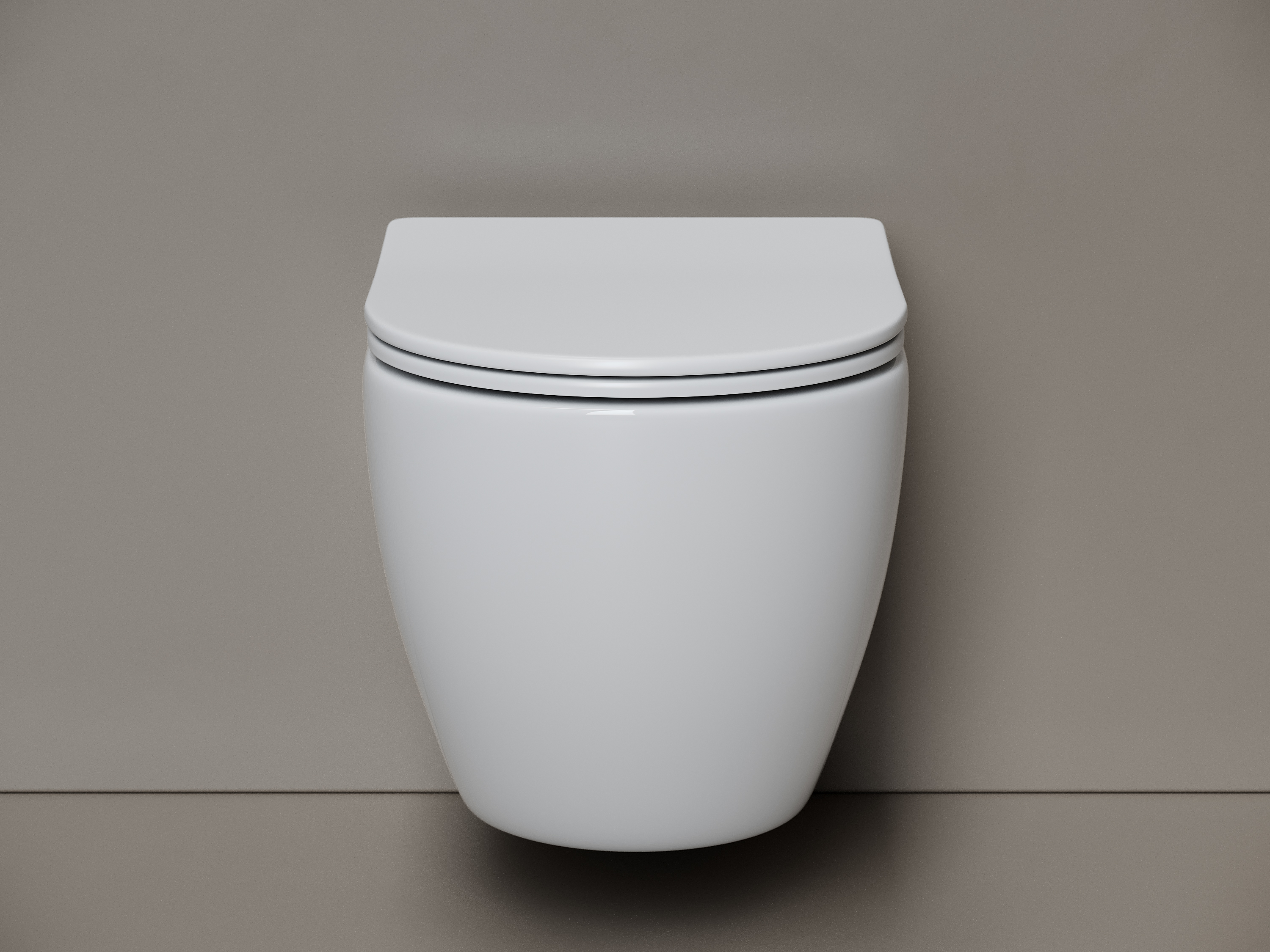 Фото Унитаз Ceramicanova Mia CN1805T с сиденьем подвесной, белый глянцевый