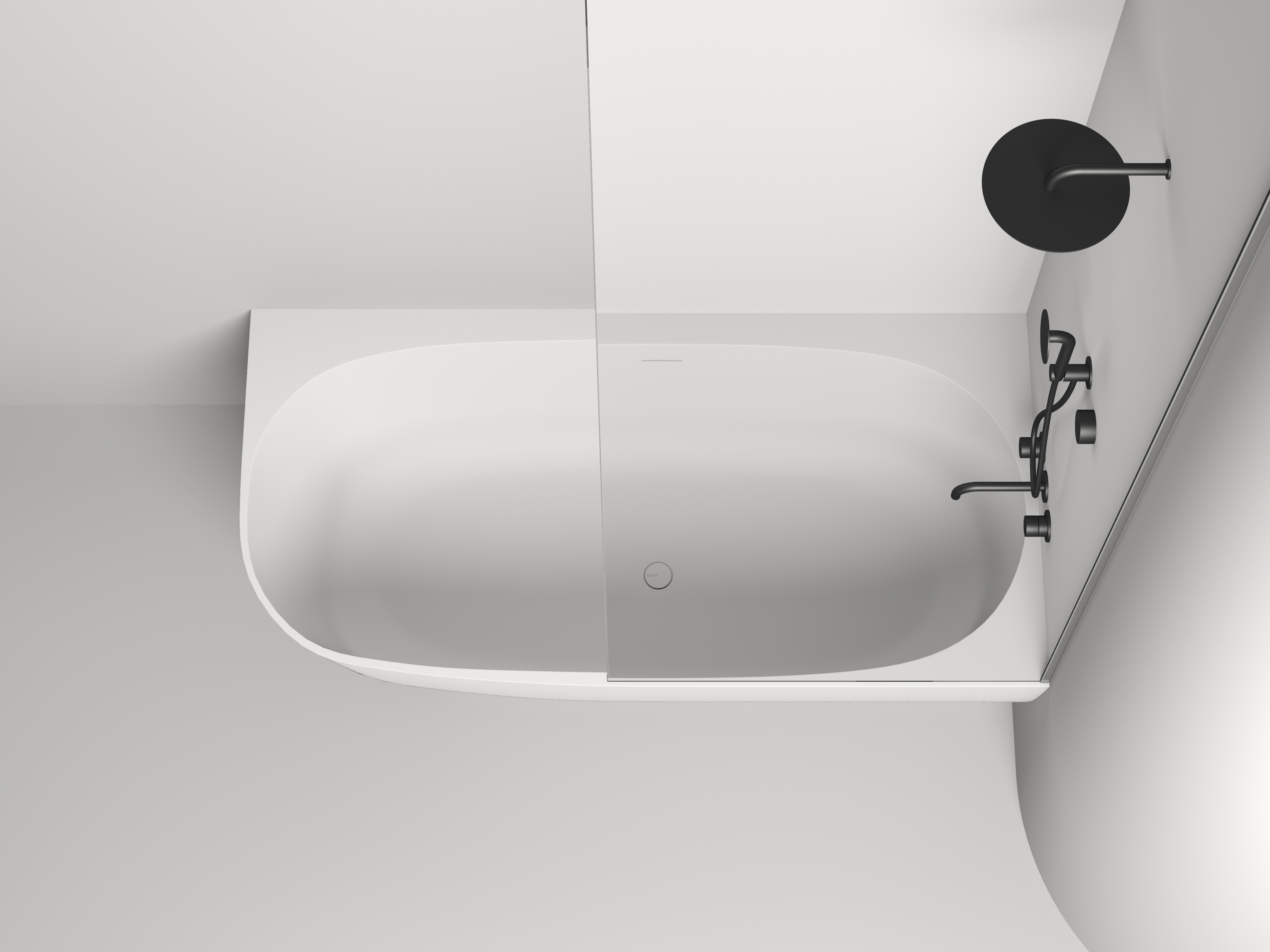 Фото Ванна Salini Sofia Corner R 170x85 102524MF угловая покраска по RAL матовая