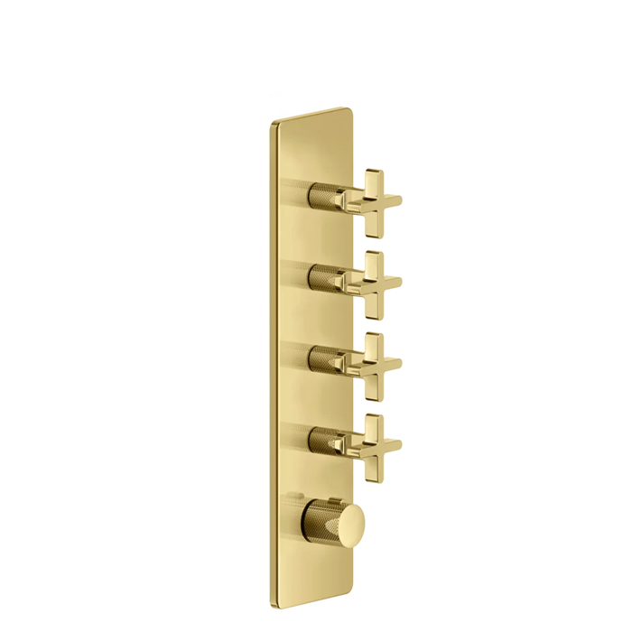 Фото Смеситель Gessi Inciso 58228#246 для душа термостат, золото глянец pvd