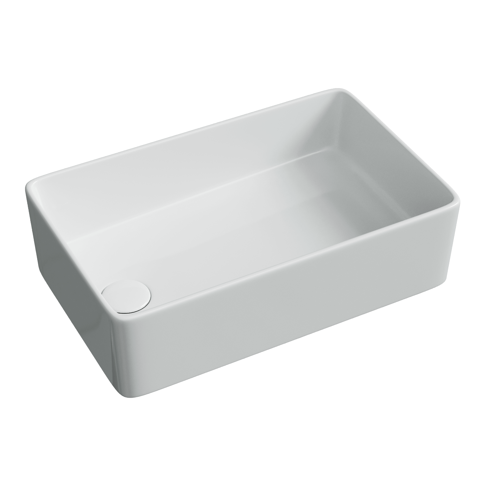 Фото Раковина Ceramicanova Element CN5050 накладная 48,5 × 30,5 × 13,5 см, белый глянцевый