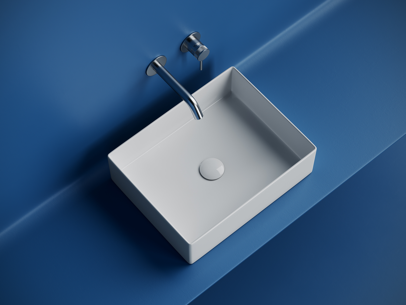Фото Раковина Ceramicanova Element CN6069 накладная 47,1 × 36,1 × 13 см, белый глянцевый