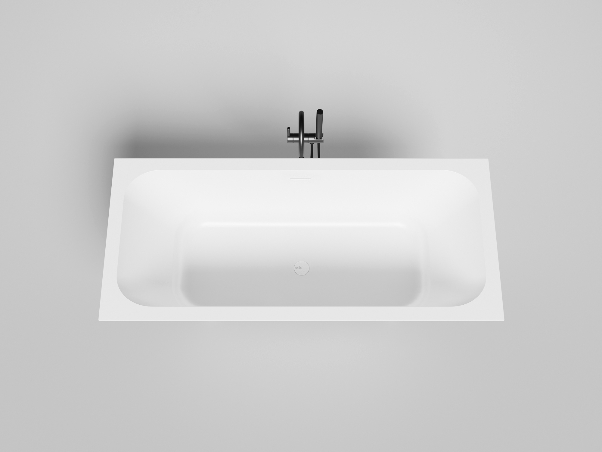 Фото Ванна Salini Orlanda Axis Kit 170x75 103323M встраиваемая из литьевого мрамора, белая матовая