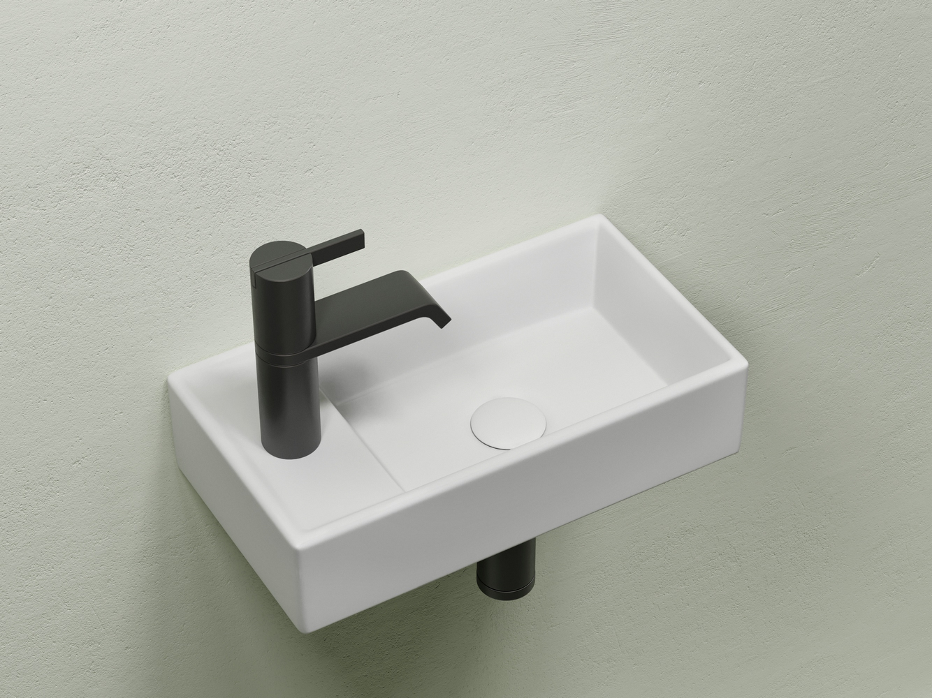 Фото Раковина Ceramicanova Element CN6051RMW подвесная 40,7 × 21,7 × 10 см, белый матовый