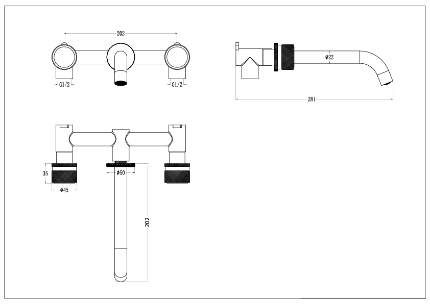 Фото Смеситель для раковины Boheme Stick 152-2-MG.2 золото матовое