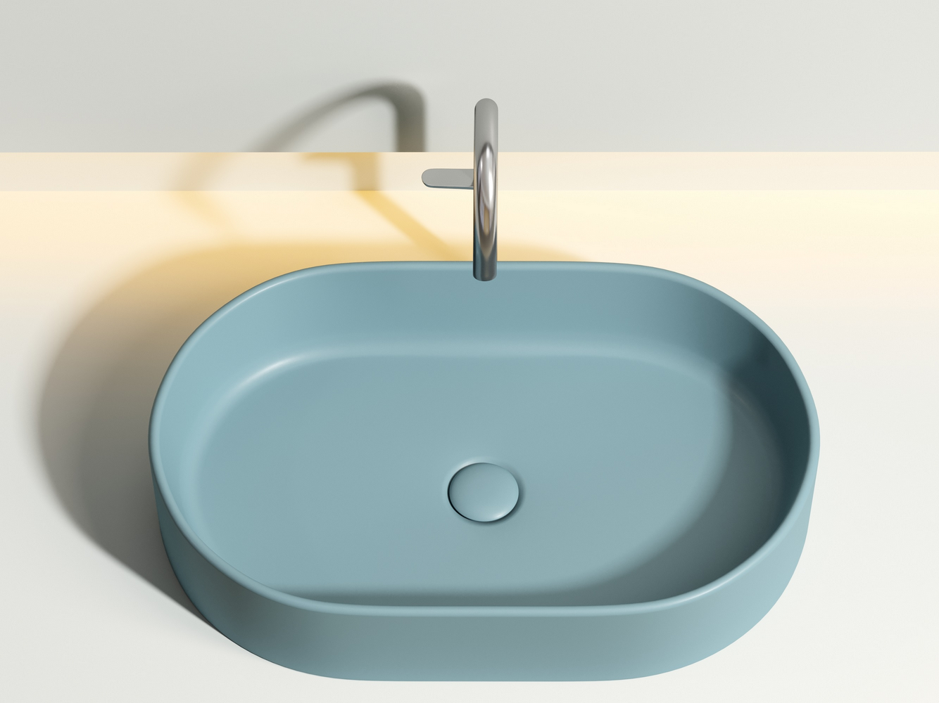 Фото Раковина Ceramicanova Element CN6048MLG накладная 60 × 38,5 × 12,2 см, зеленый матовый