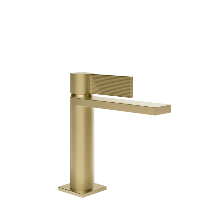 Фото Смеситель Gessi Inverso Rigato 73551#727 для раковины с донным клапаном, латунь браш pvd