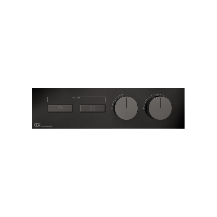 Фото Смеситель Gessi Hi-Fi 63012#706 для душа термостат, черный хром глянец pvd