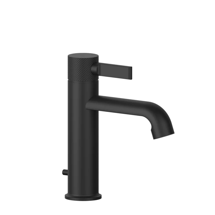 Фото Смеситель Gessi Inciso 58001#299 для раковины с донным клапаном, черный матовый