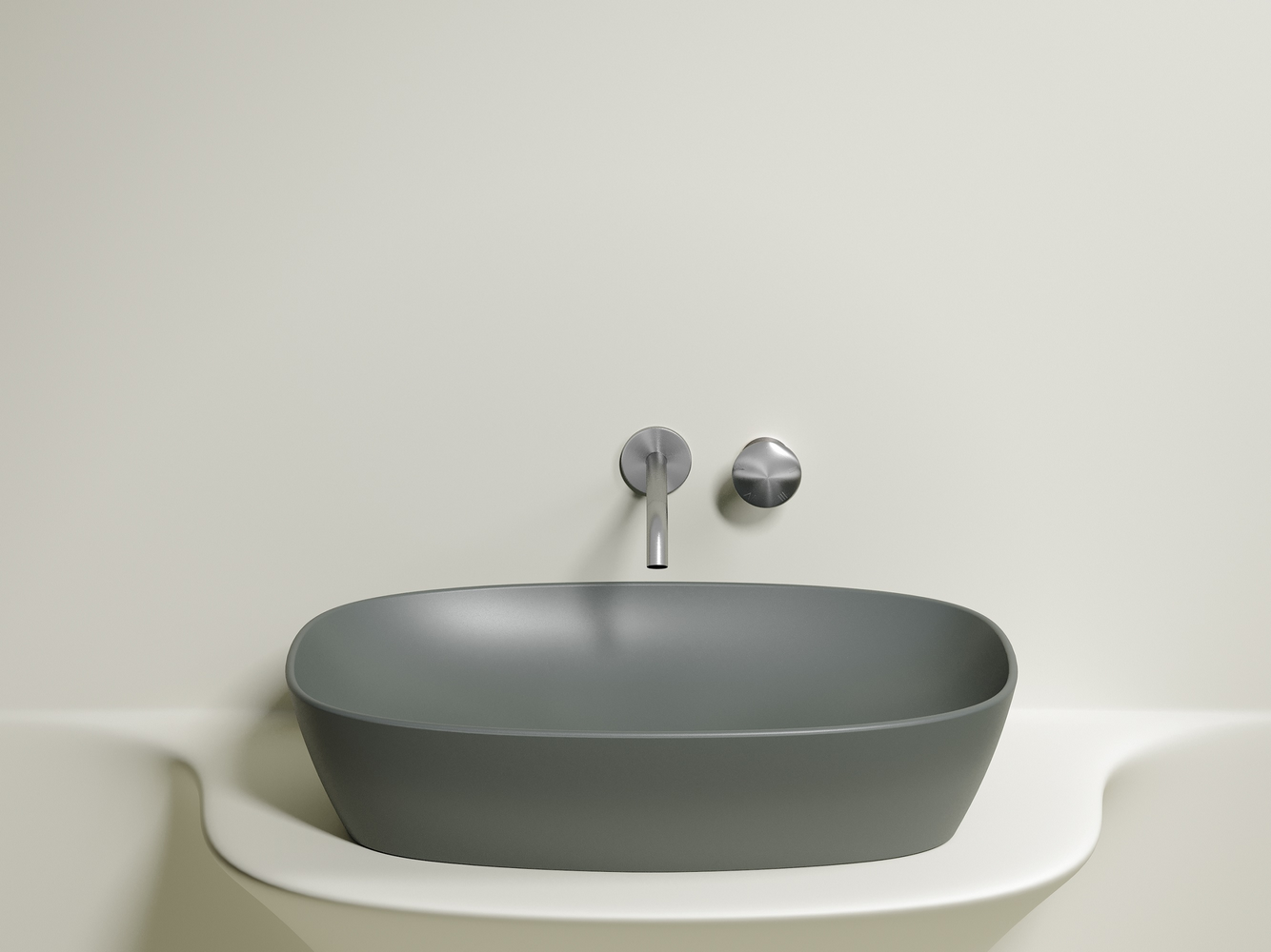 Фото Раковина Ceramicanova Element CN6049MH накладная 61 × 38,5 × 14 см, антрацит матовый