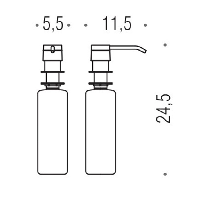 Фото Дозатор Colombo Hotel B9989.CR встраиваемый хром глянец