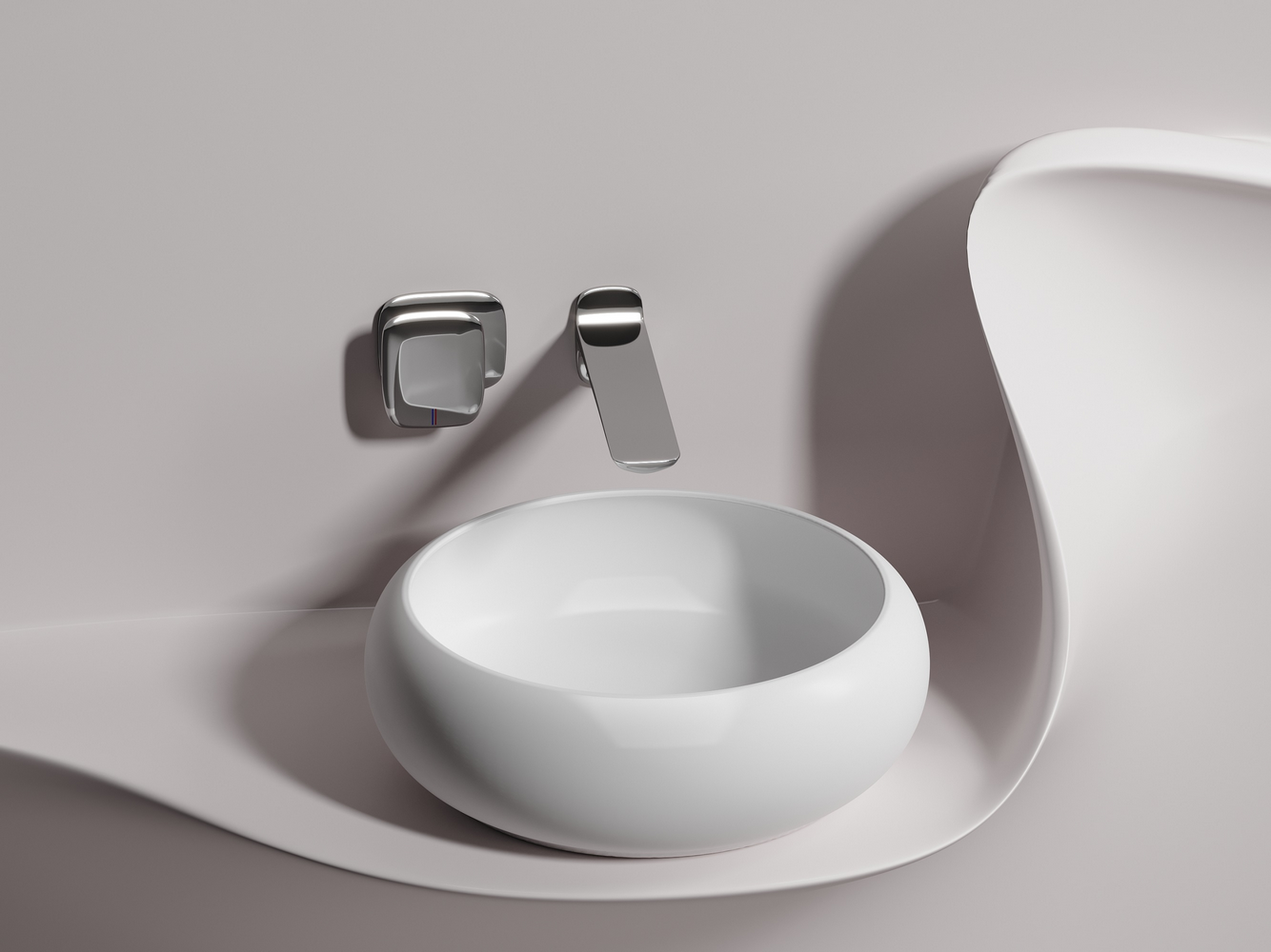 Фото Раковина Ceramicanova Element CN6050MW накладная 36 × 36 × 12 см, белый матовый