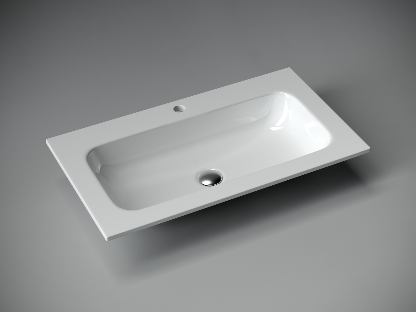 Фото Раковина Ceramicanova Grace CN7012 мебельная 81 × 45,7 × 13,7 см, белый глянцевый