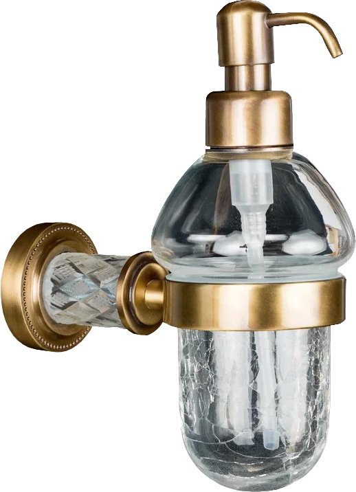 Фото Дозатор жидкого мыла Boheme Murano Cristal 10912-CRST-BR подвесной бронза