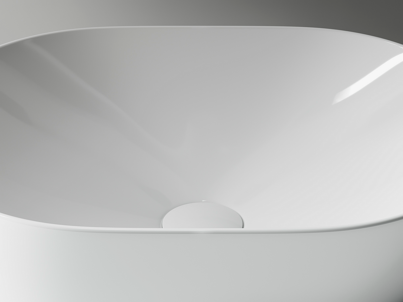Фото Раковина Ceramicanova Element CN5010 накладная 48 × 35 × 13 см, белый глянцевый