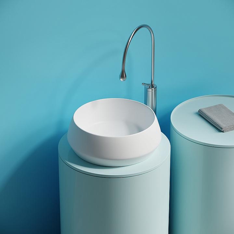 Фото Раковина Ceramicanova Maya CN12004MW накладная 40 × 40 × 14 см, белый матовый