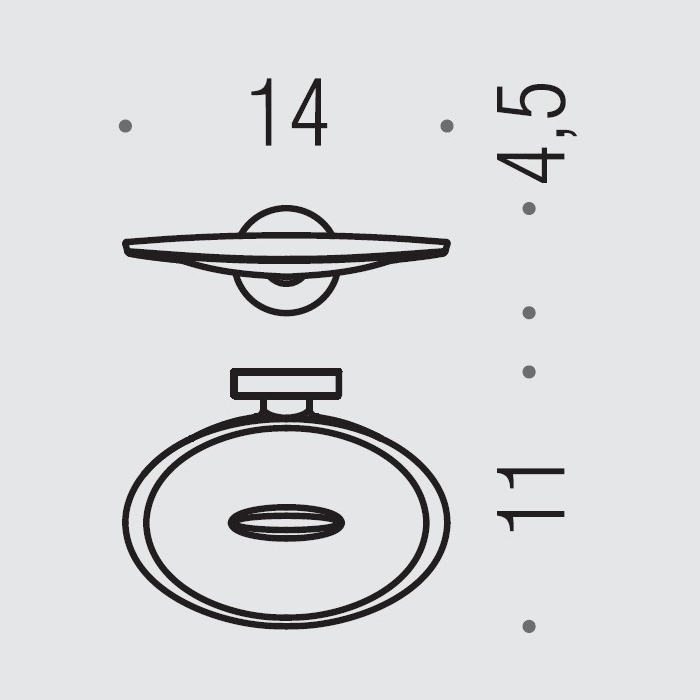 Фото Мыльница Colombo Plus W4901.GL подвесная графит глянец