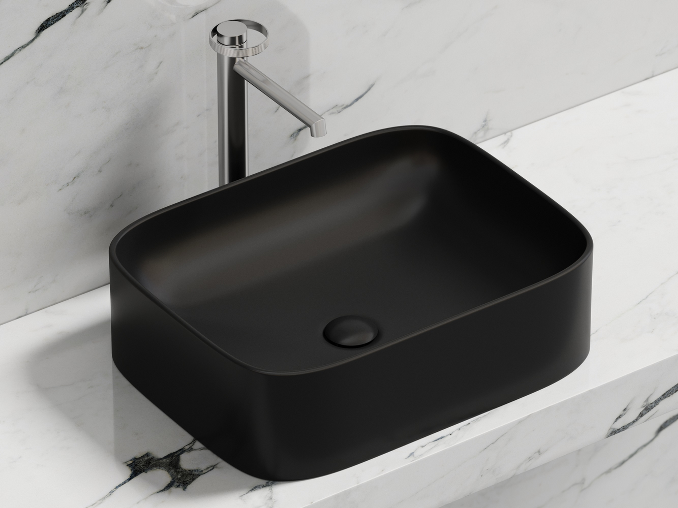 Фото Раковина Ceramicanova Element CN6052MB накладная 50,5 × 38 × 15 см, черный матовый