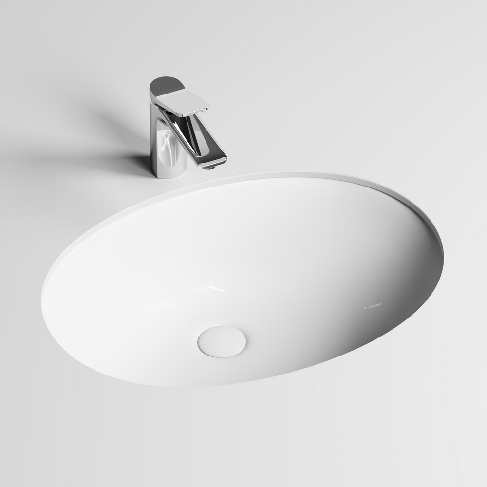 Фото Раковина Ceramicanova Element CN6076 встраиваемая под столешницу 56,7 × 42,8 × 15 см, белый глянцевый