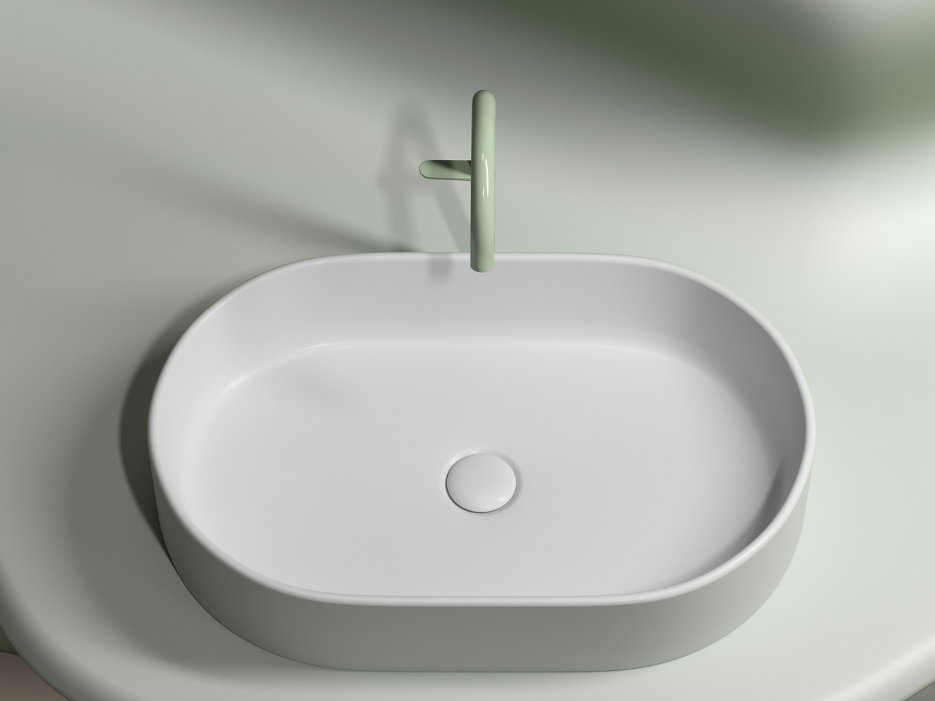 Фото Раковина Ceramicanova Element CN6048MW накладная 60 × 38,5 × 12,2 см, белый матовый