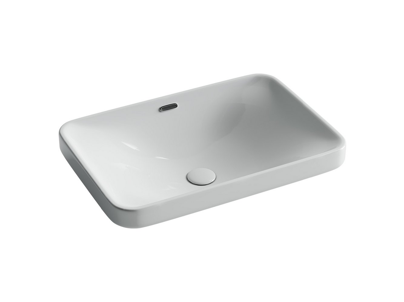 Фото Раковина Ceramicanova Element CN5041 встраиваемая сверху 60,5 × 41,5 × 18,5 см, белый глянцевый
