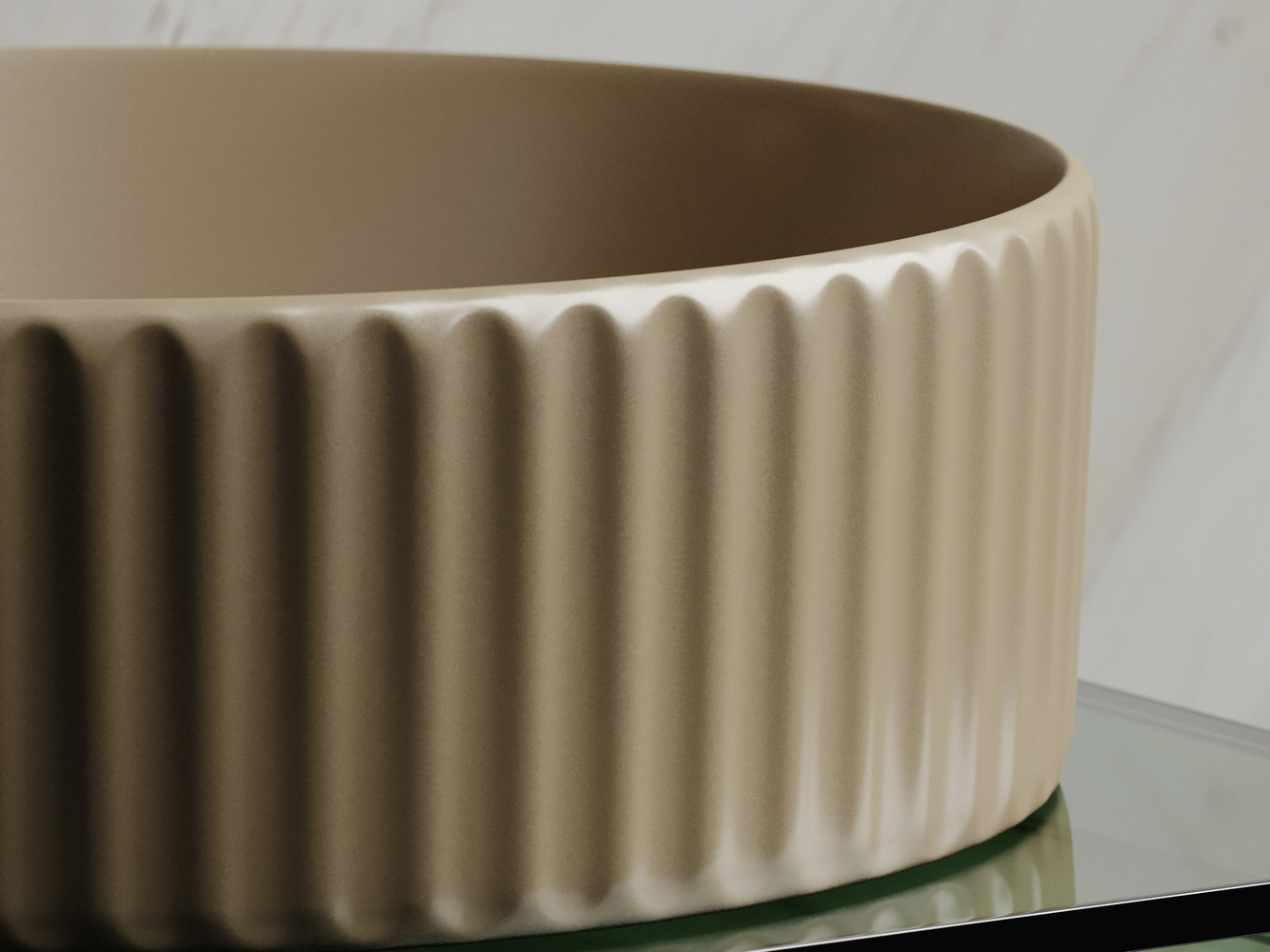 Фото Раковина Ceramicanova Element CN6057MC накладная 36 × 36 × 11,5 см, капучино матовый