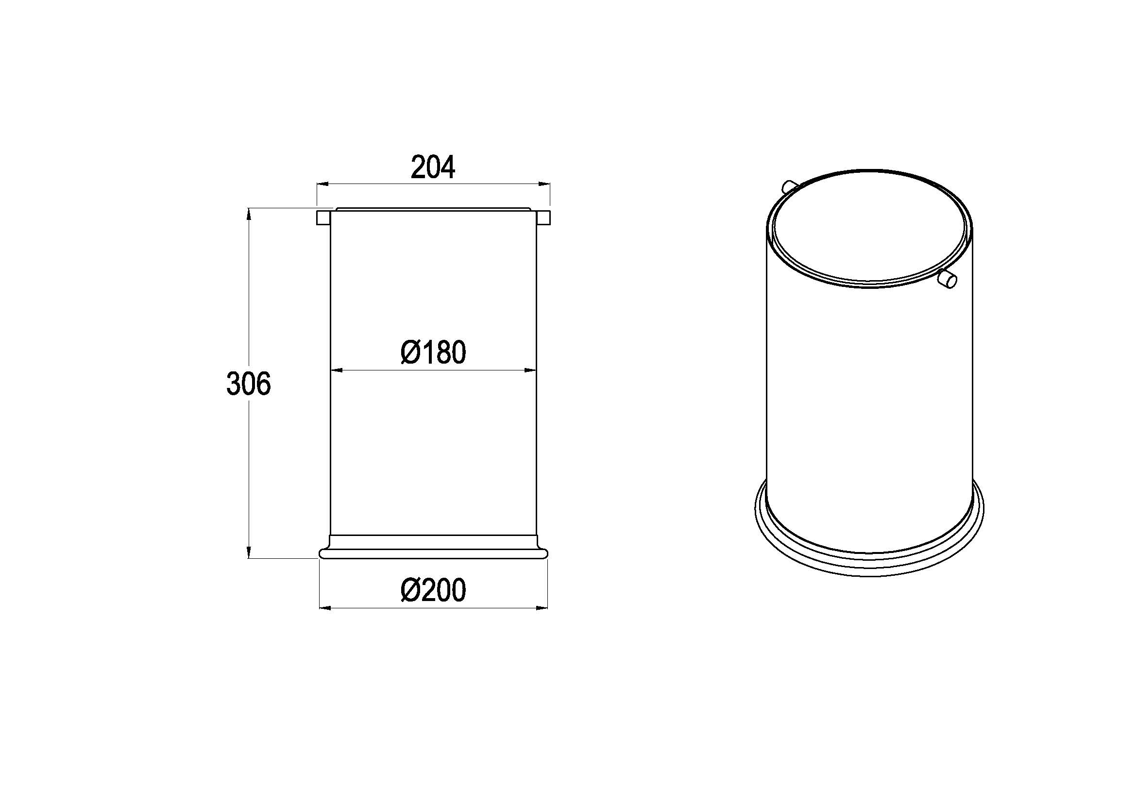 Фото Мусорное ведро Boheme 10916-GM, gun metall, графит матовый 7 л