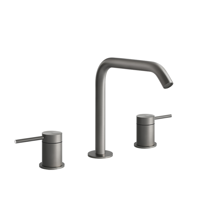 Фото Смеситель Gessi Gessi316 54012#239 для раковины, нержавеющая сталь браш