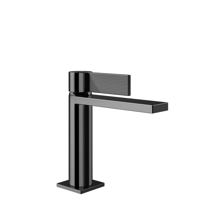 Фото Смеситель Gessi Inverso Rigato 73502#706 для раковины, черный хром глянец pvd