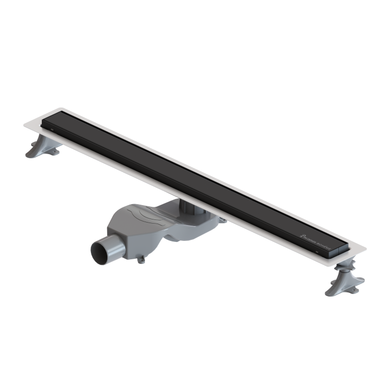 Фото Душевой лоток Boheme Premium Linear 982-60-B, 60 см, с сифоном, черный матовый