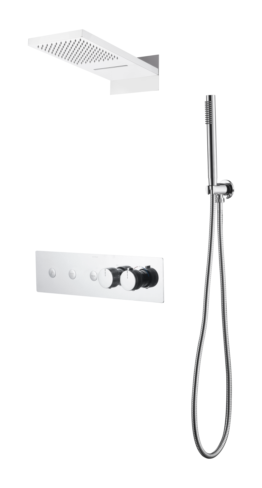 Фото Душевая система Boheme Fusion 131-CR с термостатом хром глянец