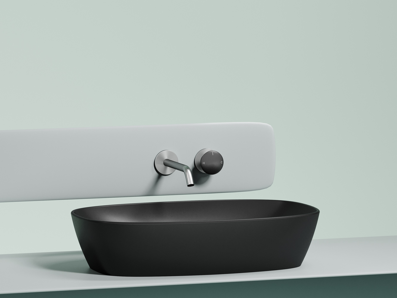 Фото Раковина Ceramicanova Element CN6049MB накладная 61 × 38,5 × 14 см, черный матовый
