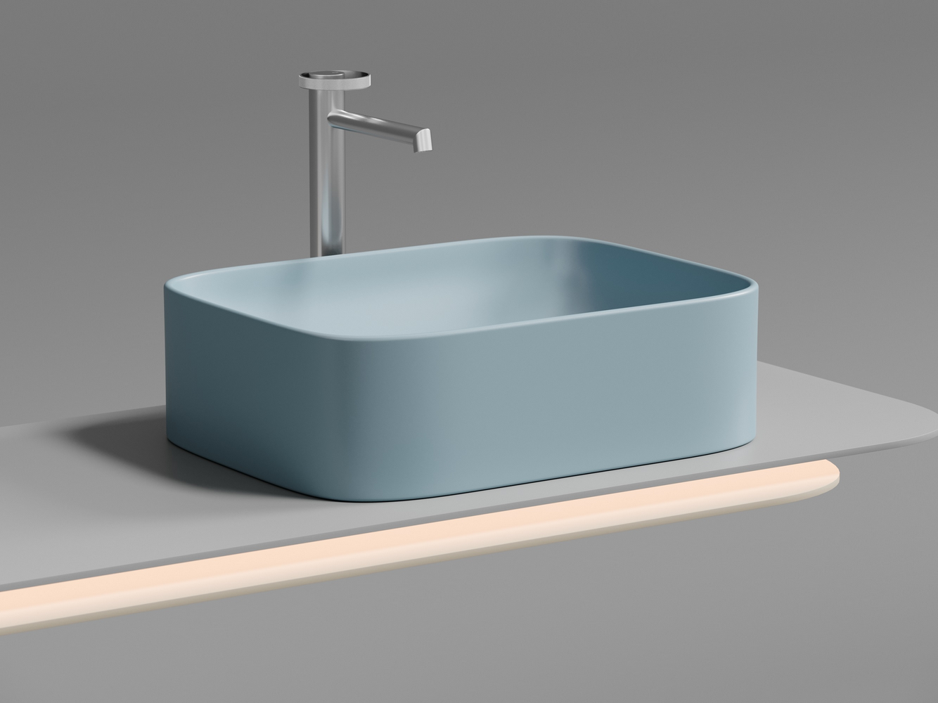 Фото Раковина Ceramicanova Element CN6052ML накладная 50,5 × 38 × 15 см, голубой матовый