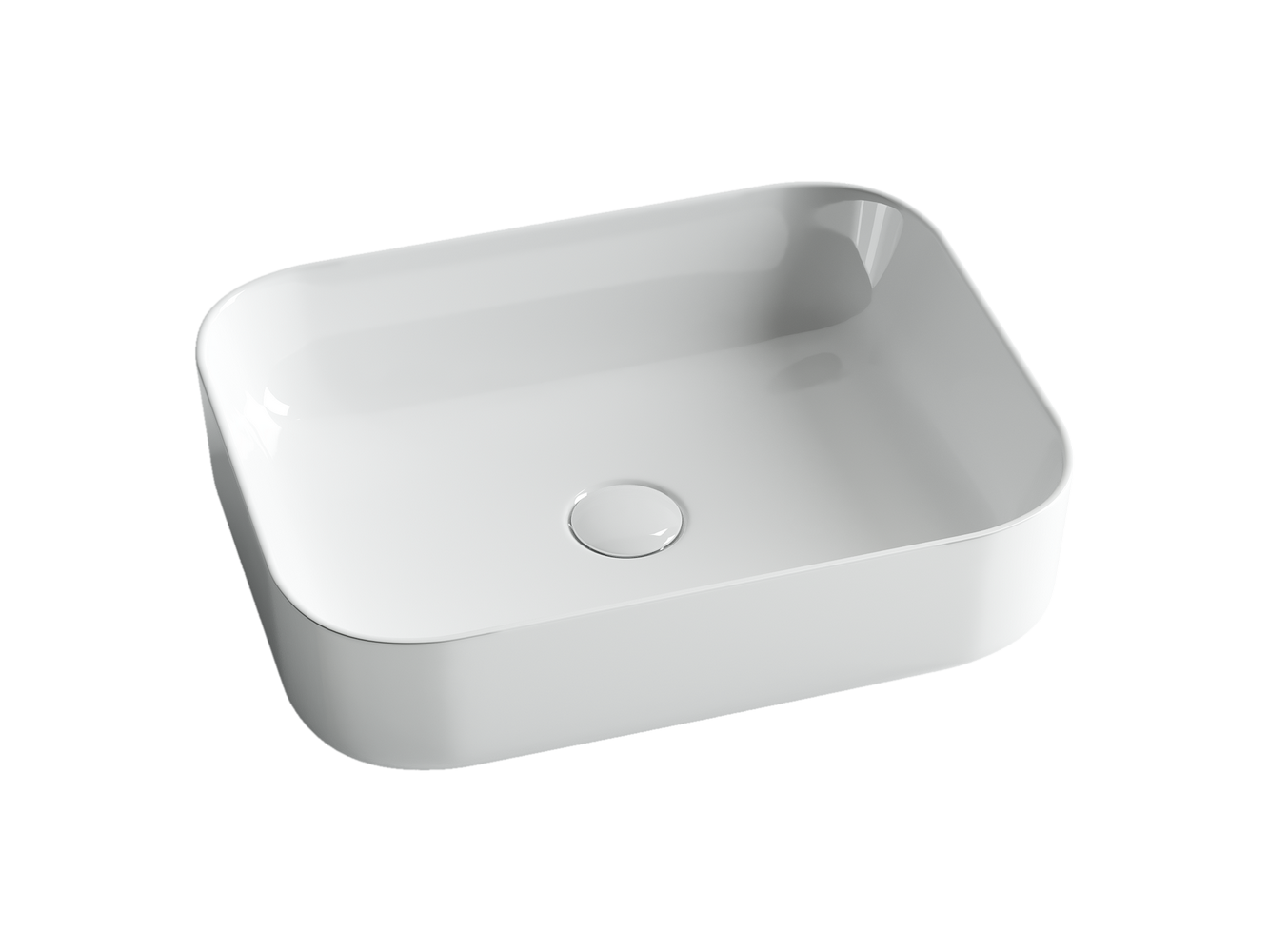 Фото Раковина Ceramicanova Element CN6011 накладная 50 × 39 × 13 см, белый глянцевый