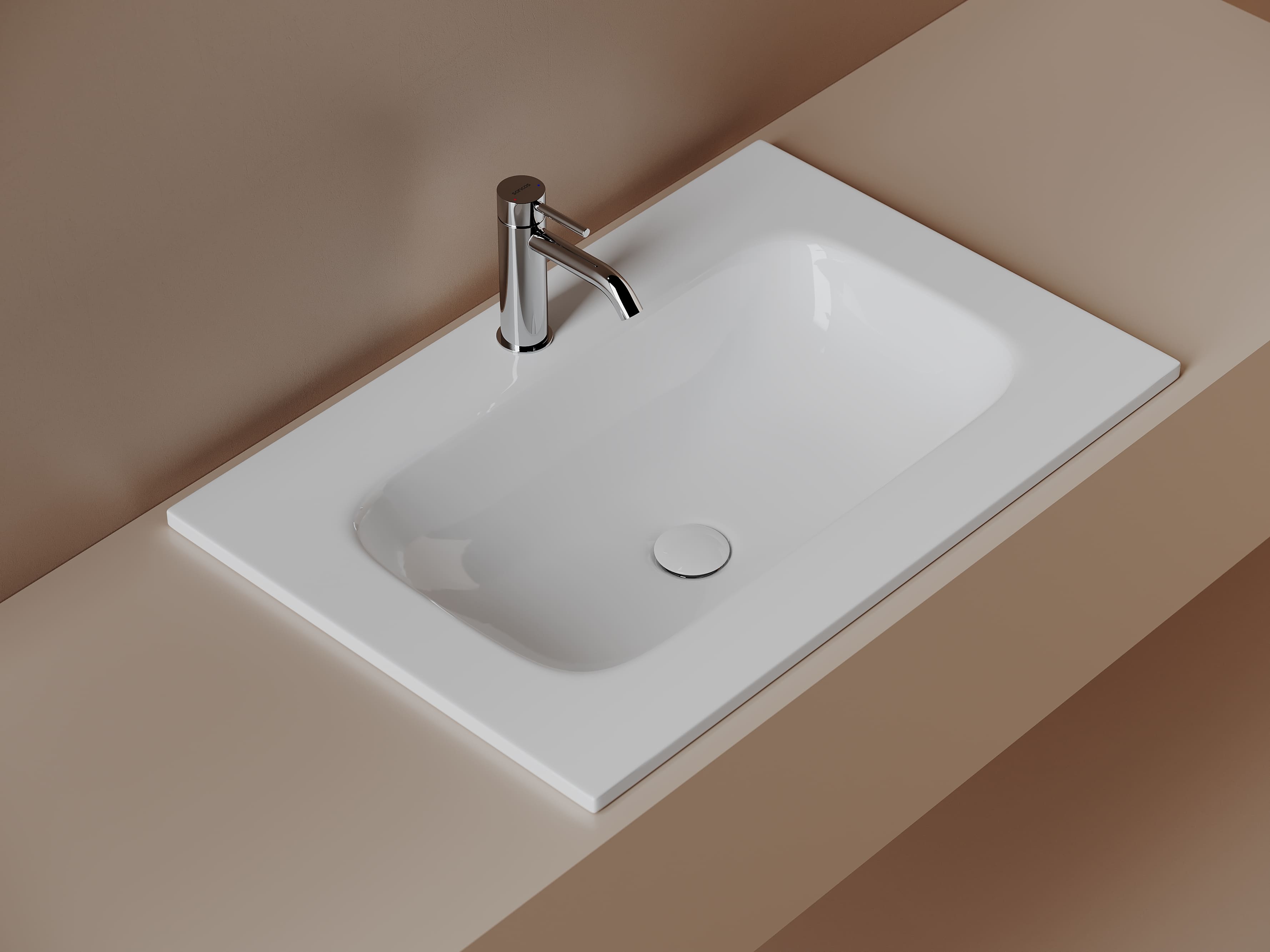 Фото Раковина Ceramicanova Grace CN7031 мебельная 71 × 45,7 × 13,7 см, белый глянцевый