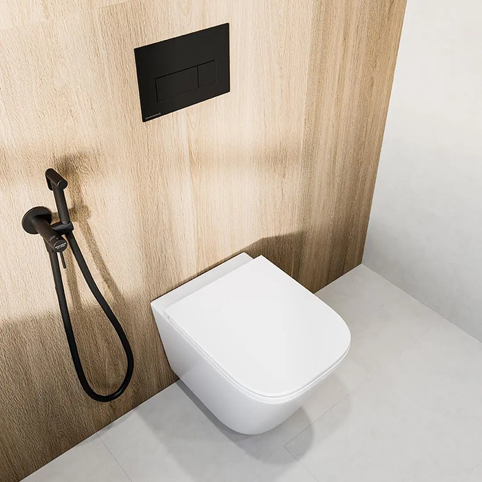 Фото Унитаз подвесной укороченный Kerama Marazzi Cubo CU.T.wc.02, с сиденьем, белый глянцевый