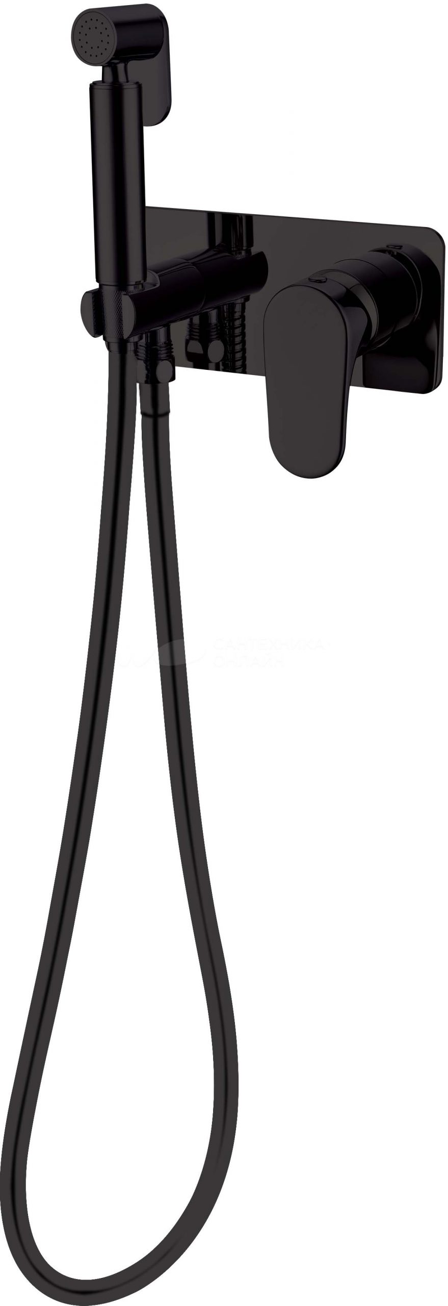 Фото Гигиенический душ Boheme Spectre 457-B со смесителем черный матовый