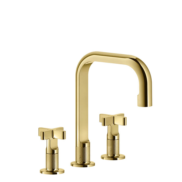 Фото Смеситель Gessi Inciso 58114#246 для раковины, золото глянец pvd